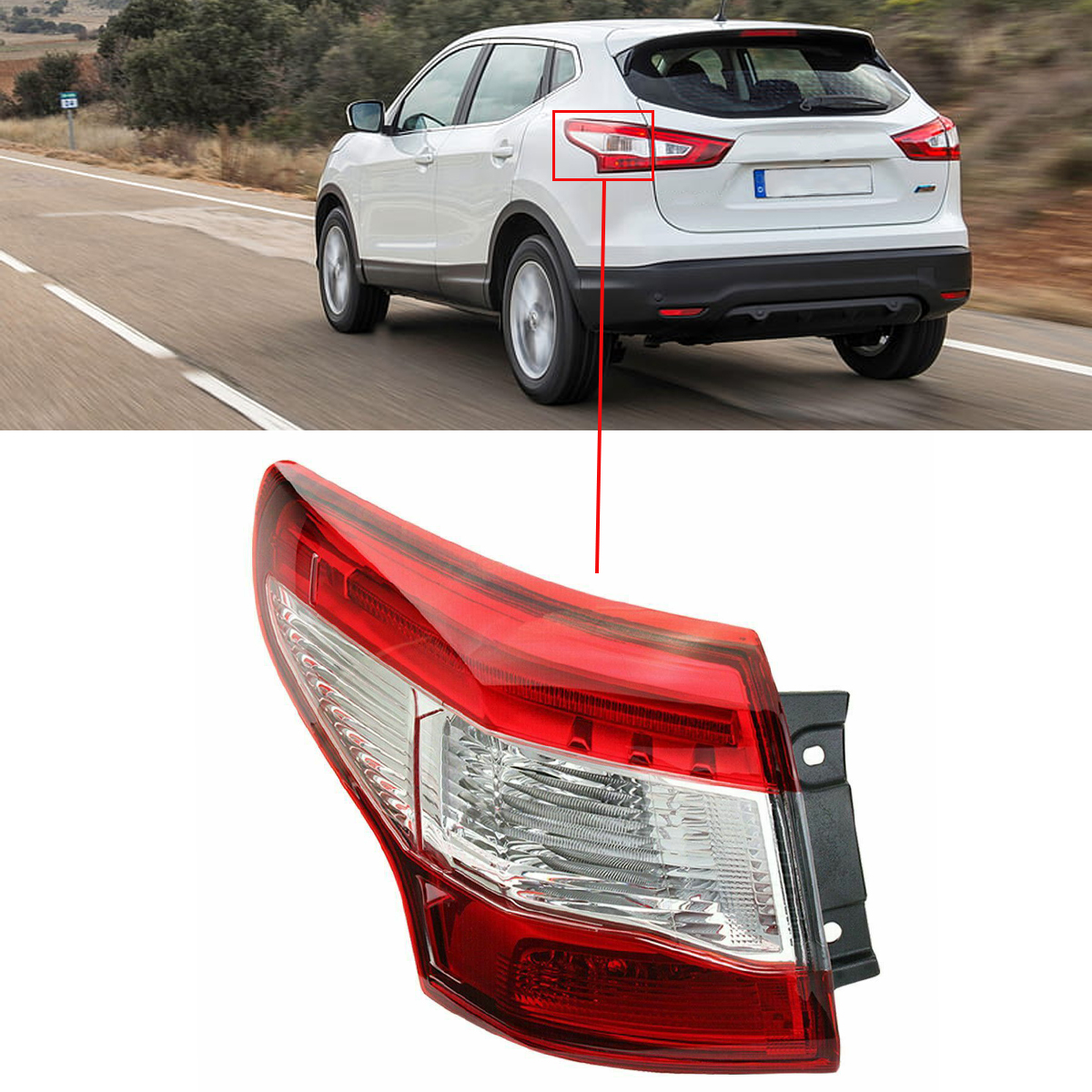 Fit Nissan Qashqai 2014-2016 LED Rear Light Tail Light Lamp Left Side ...