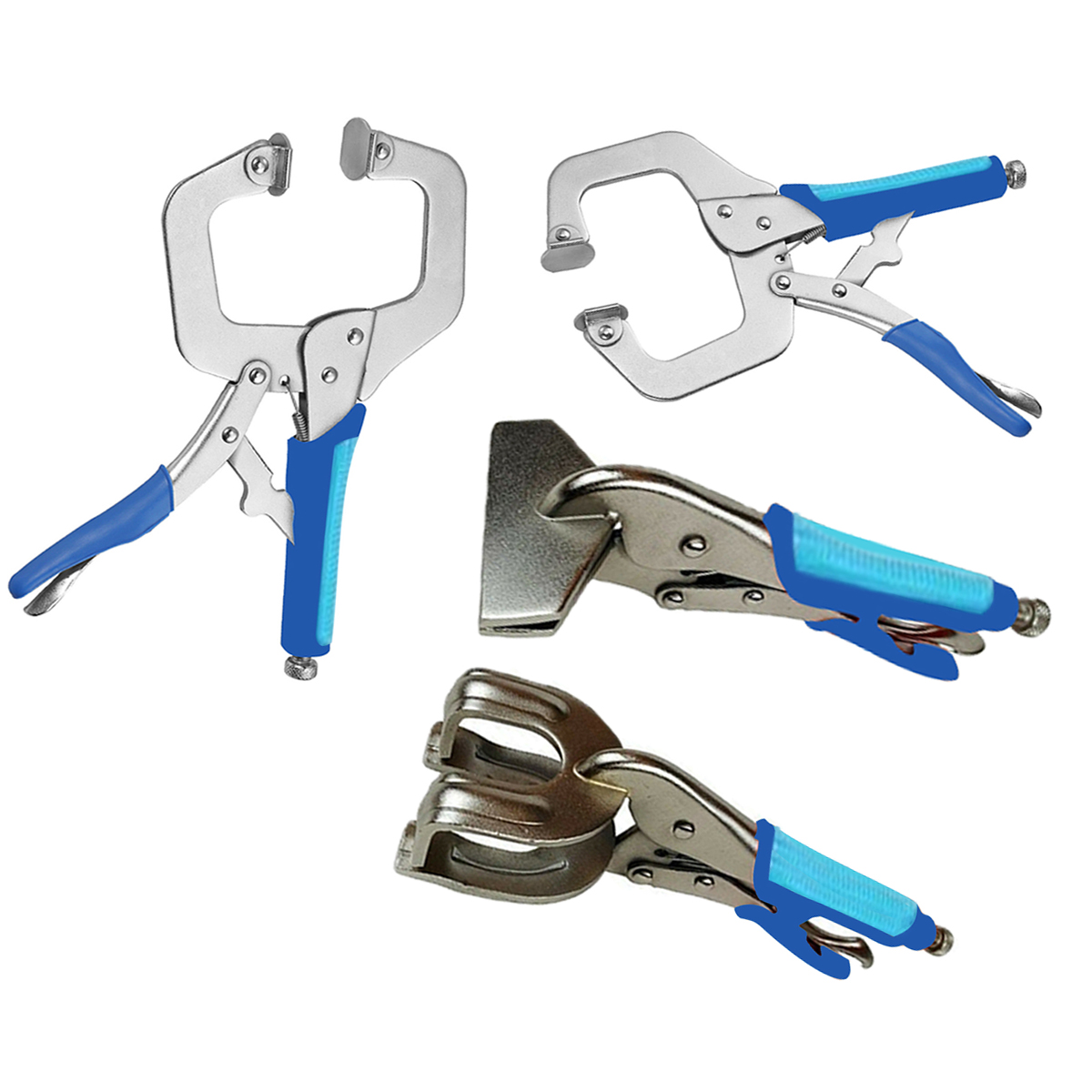 4Pc INDIVIDUAL WELDING C CLAMP MOLE VICE GRIP SHEET METAL LOCKING
